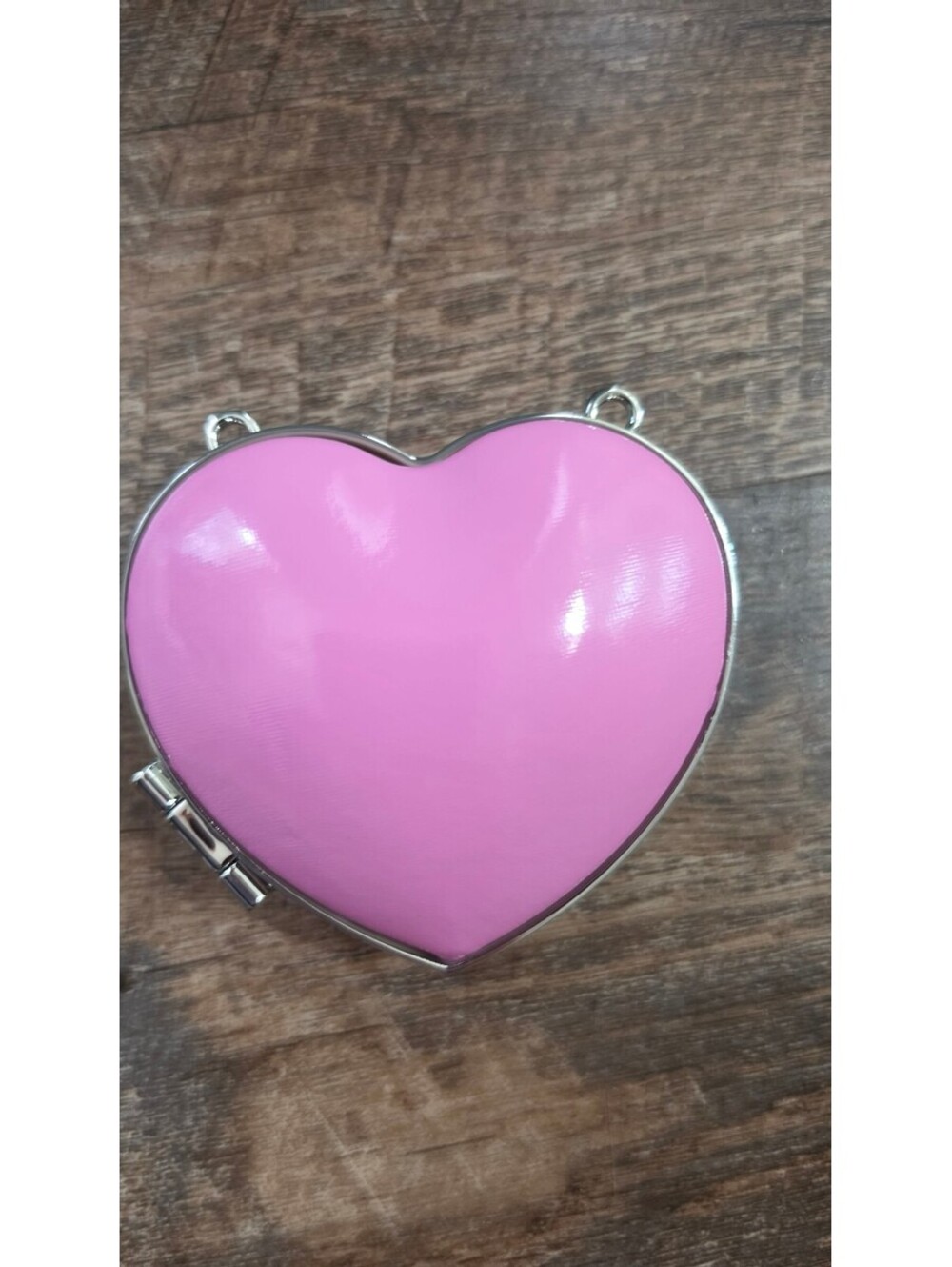 Pink Heart Shaped Mini Crossbody Bag